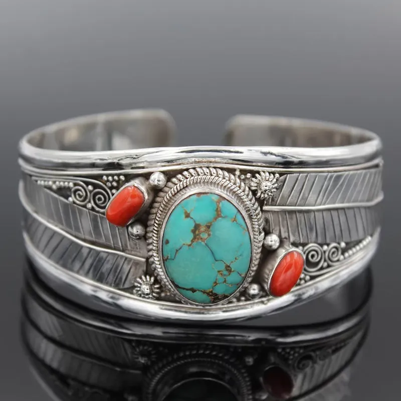 Bohemian Style Natural Turquoise Bracelet