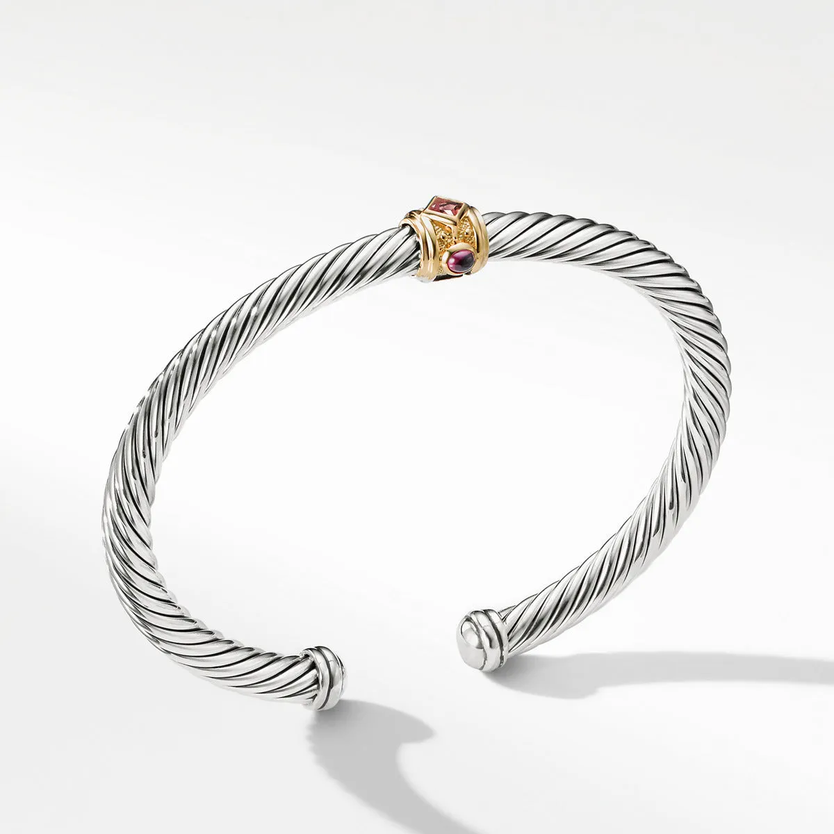 Bracelet with Pink Tourmaline, Rhodalite Garnet and 14K Gold