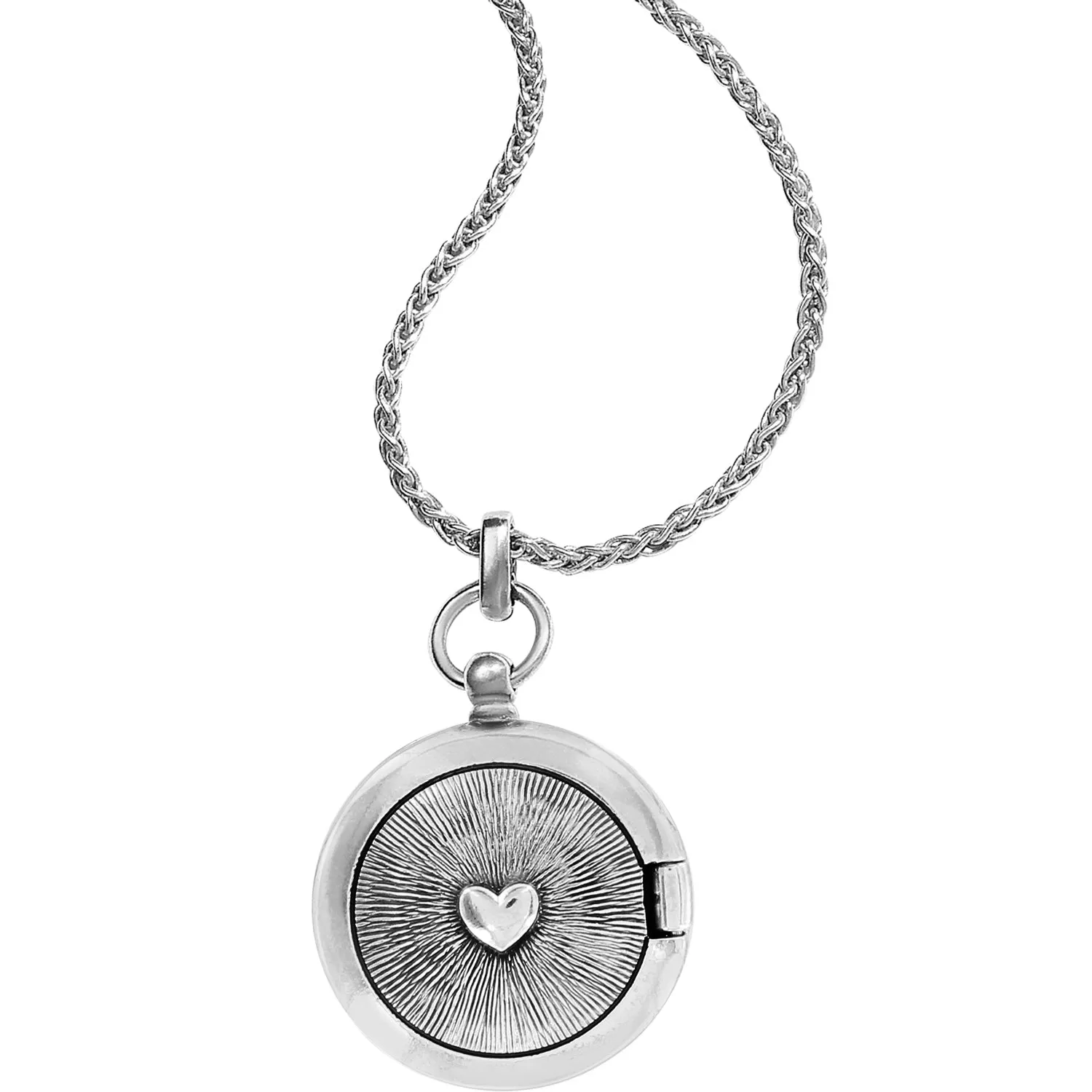 Brighton Interlok Small Round Locket Necklace