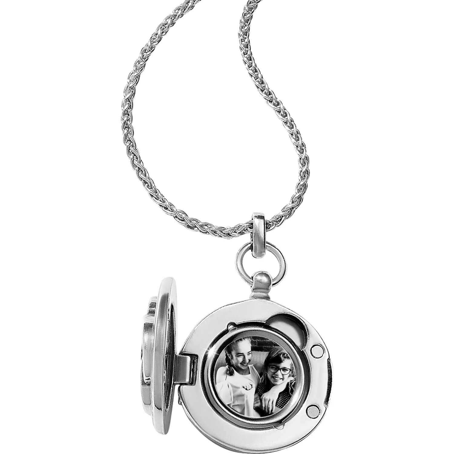 Brighton Interlok Small Round Locket Necklace