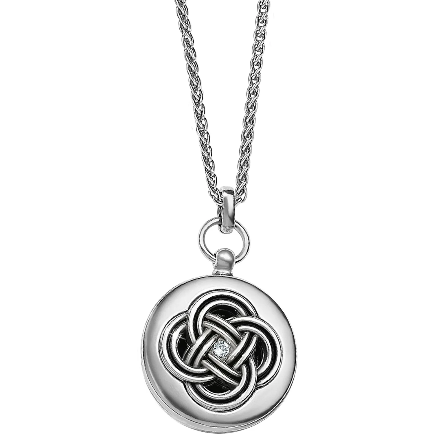 Brighton Interlok Small Round Locket Necklace