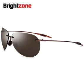 Brightzone Men's Sunglasses Rimless Alloy Tac Oval Tm0030