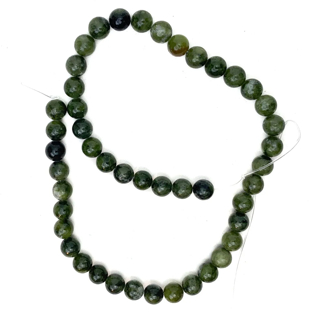 Canadian Jade 8mm Smooth Rounds Bead Strand