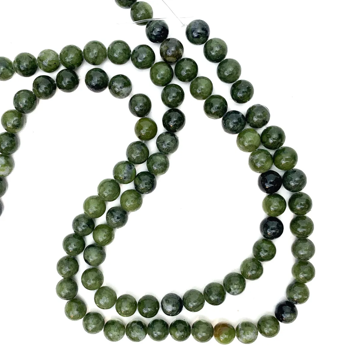 Canadian Jade 8mm Smooth Rounds Bead Strand