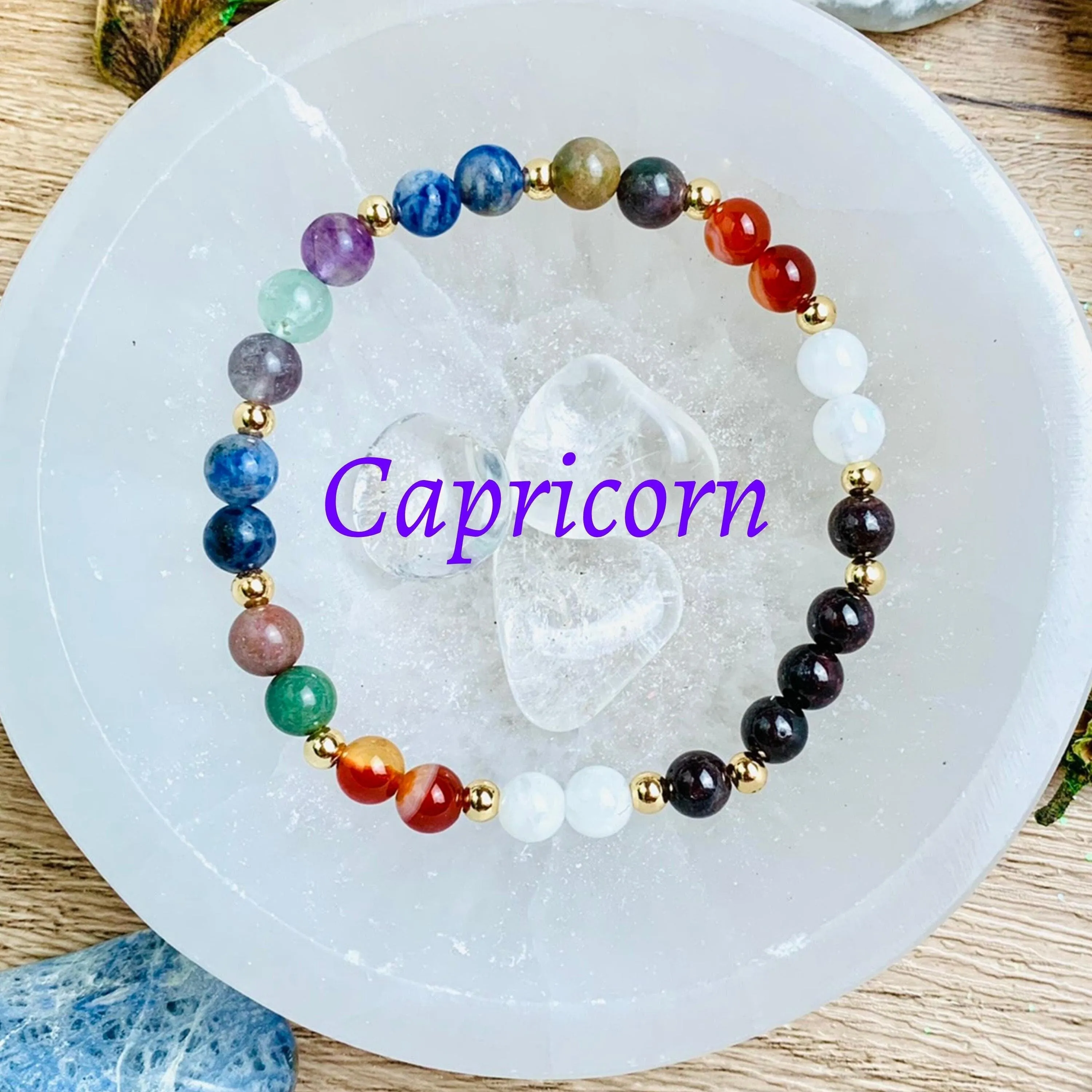 Capricorn Zodiac Crystal Bracelet