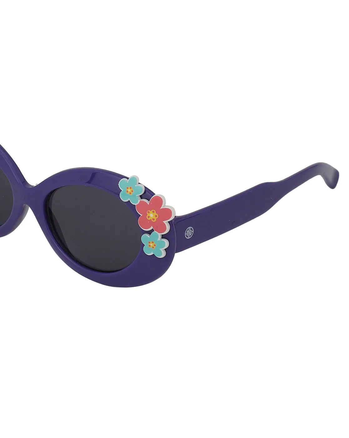 Carlton London Black Lens & Blue Oval Sunglasses For Girl