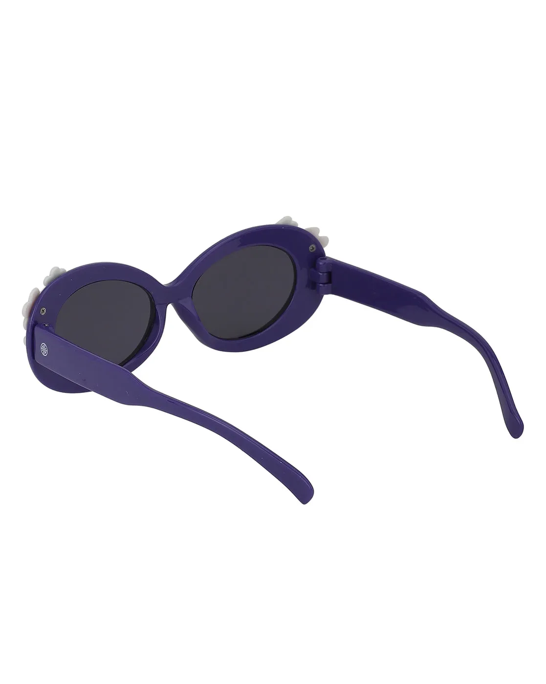 Carlton London Black Lens & Blue Oval Sunglasses For Girl