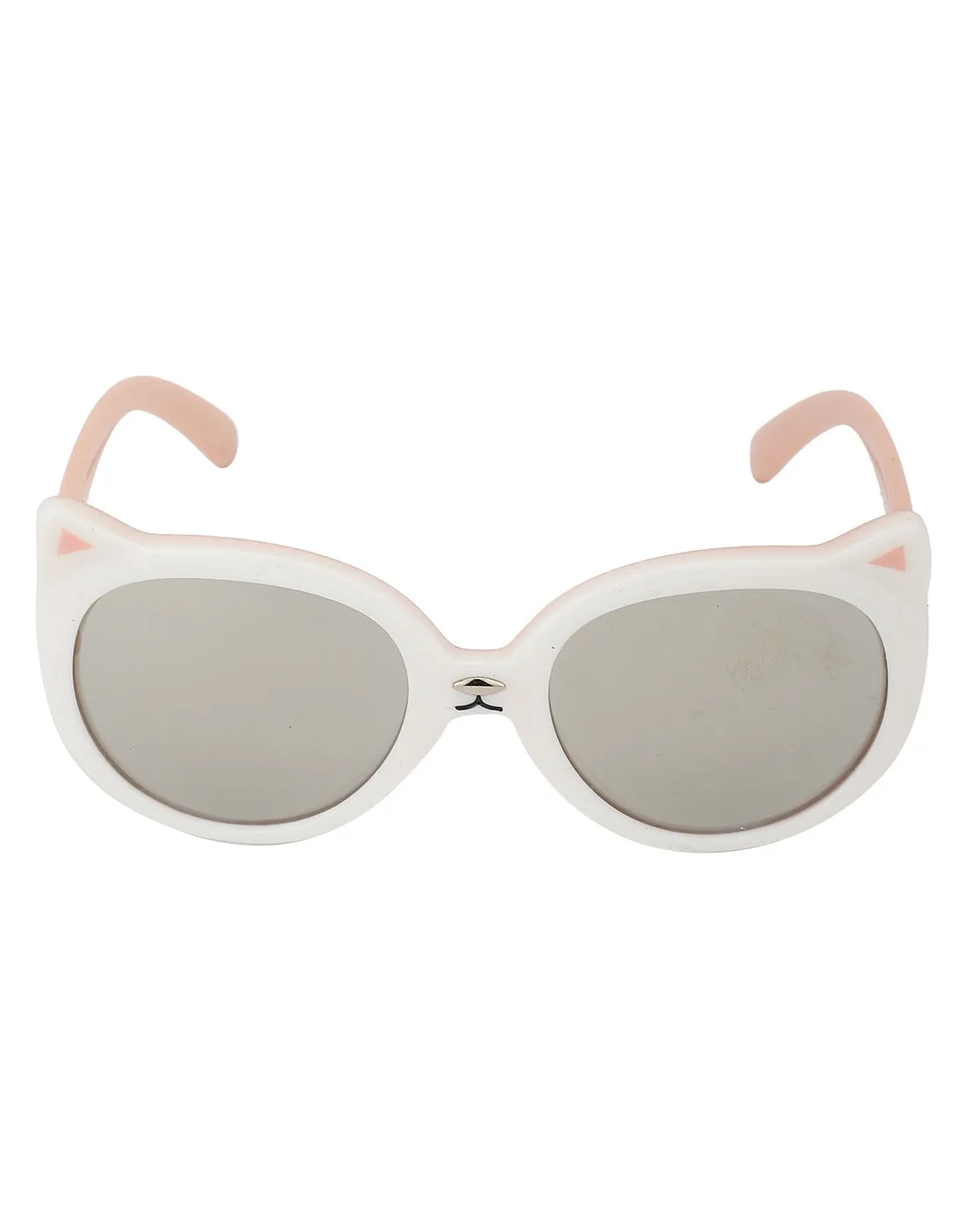 Carlton London Grey Lens & White Cateye Sunglasses For Girl