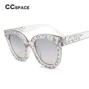 CCspace Women's Full Rim Cat Eye Square Acetate Frame Sunglasses 45261