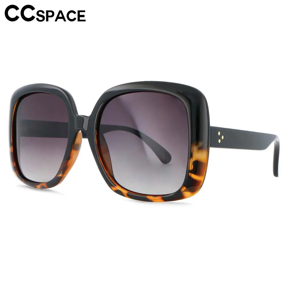 CCspace Women's Full Rim Oversized Square Resin Frame Sunglasses 53656