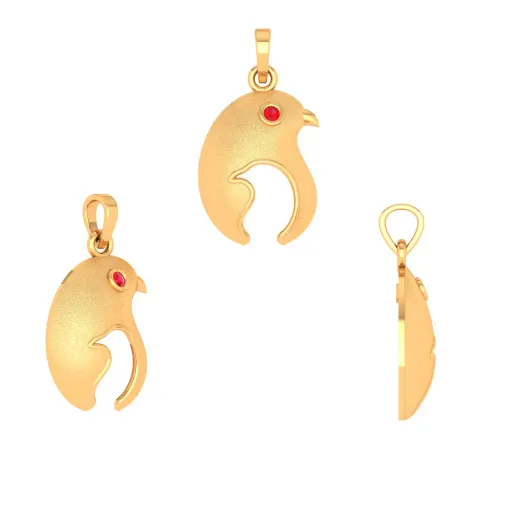 Chick Charm 18k Gold Pendant