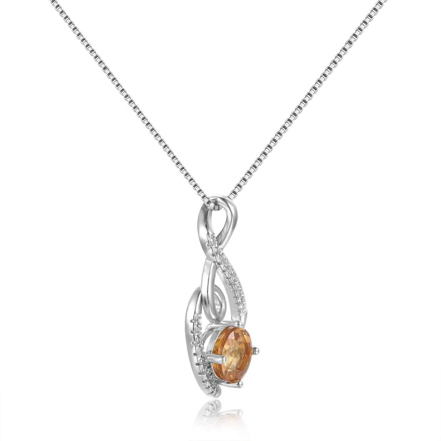 Citrine Treble Clef Music Necklace