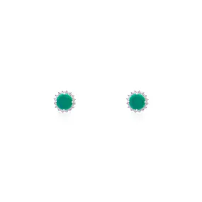 Classic Jade & Diamond Earrings