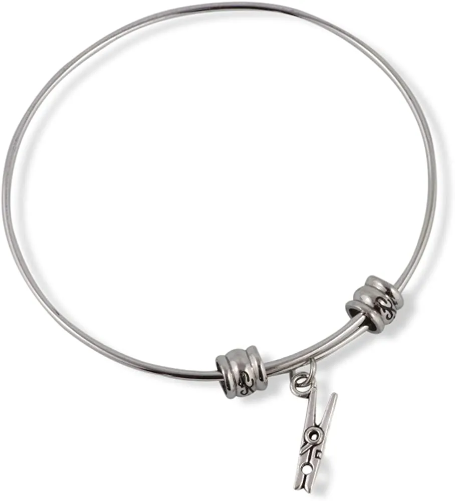 Clothing Bracelet | Clothes Pin Fancy Charm Bangle