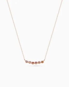 Collective Stone Bar Necklace | Rose Gold