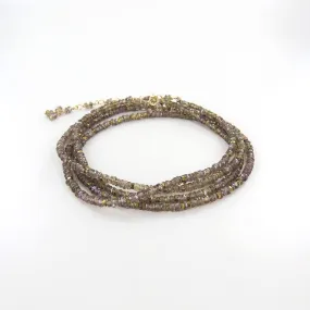 Confetti Champagne Garnet Wrap Bracelet & Necklace