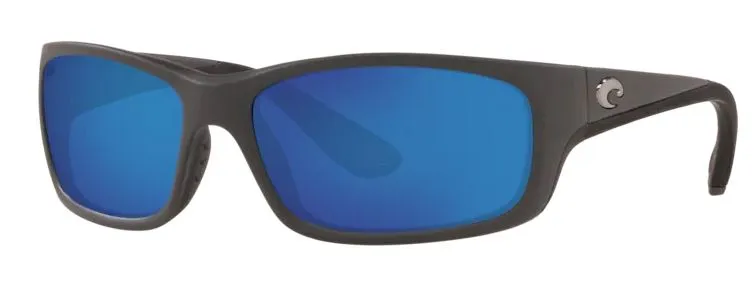 Costa Del Mar Mens Jose Matte Gray Frame - Blue Mirror 580 Glass Lens - Polarized Sunglasses