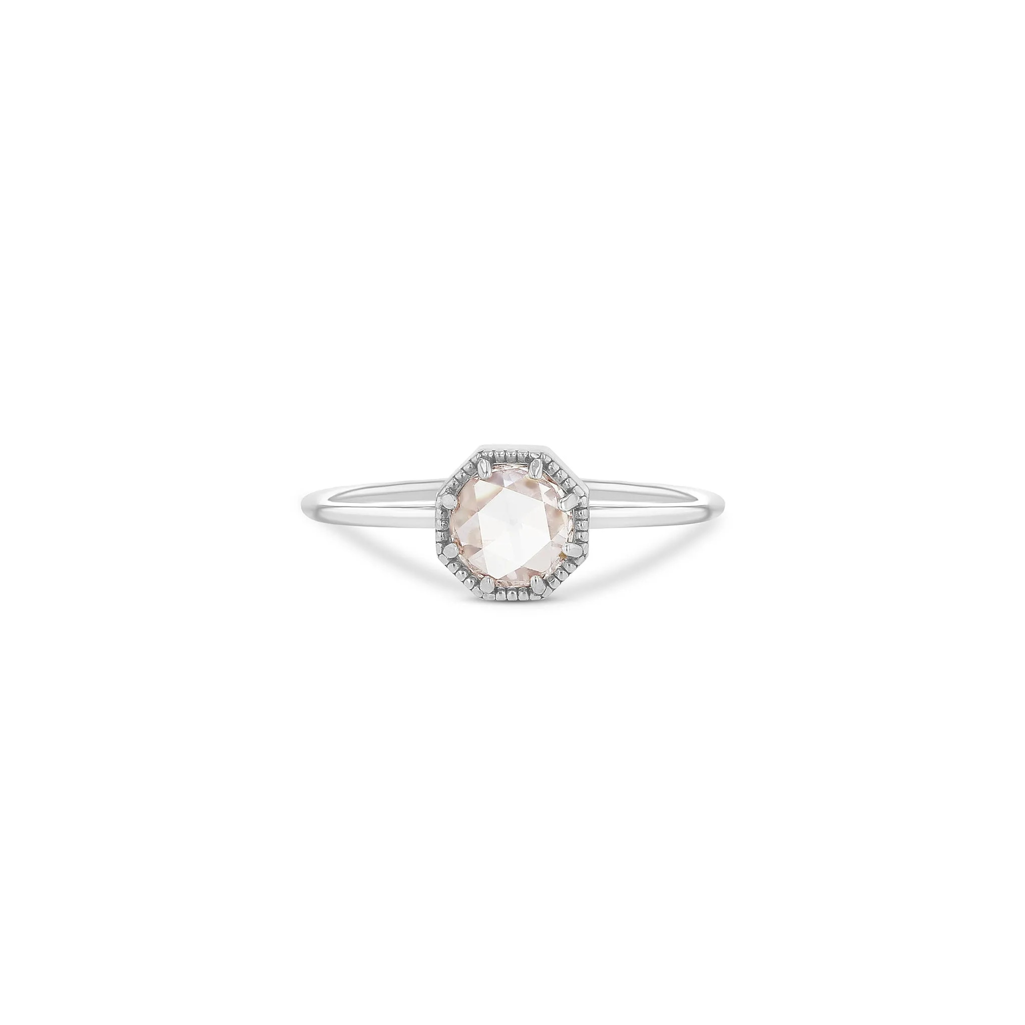 Crown Bezel Diamond Ring