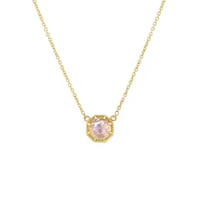 Crown Bezel Moonstone Necklace