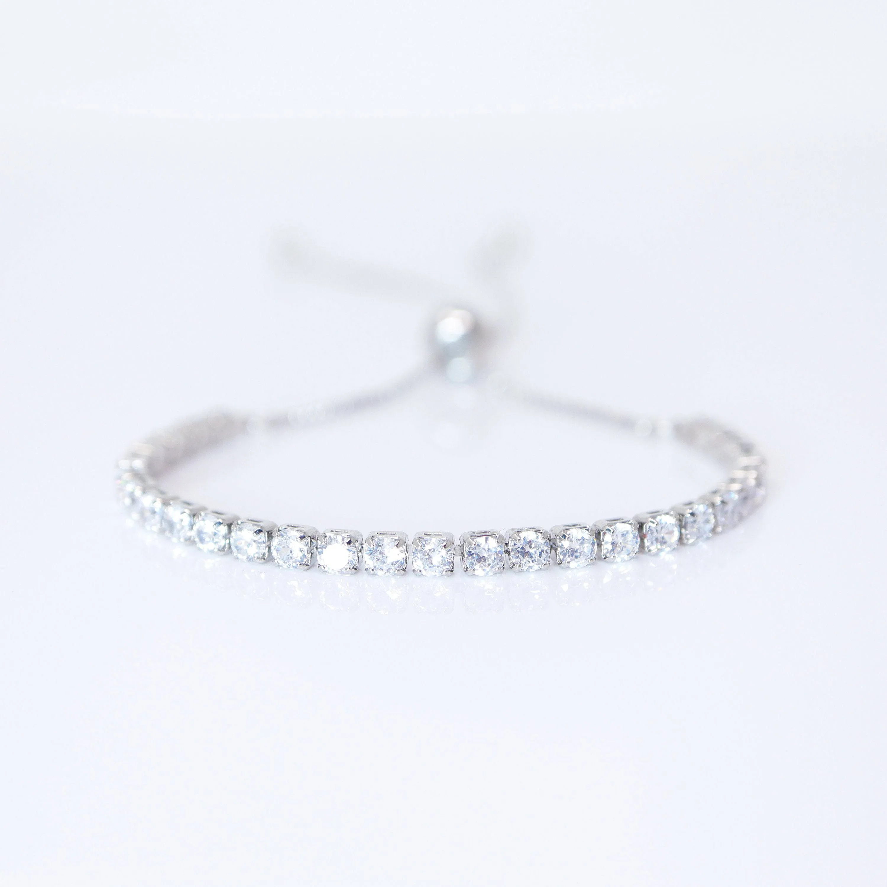 Cubic Zirconia Diamond Crystal Bracelet, Diamond Bracelet, Bridal Jewelry, Bridesmaid Gift, Statement Bracelet.