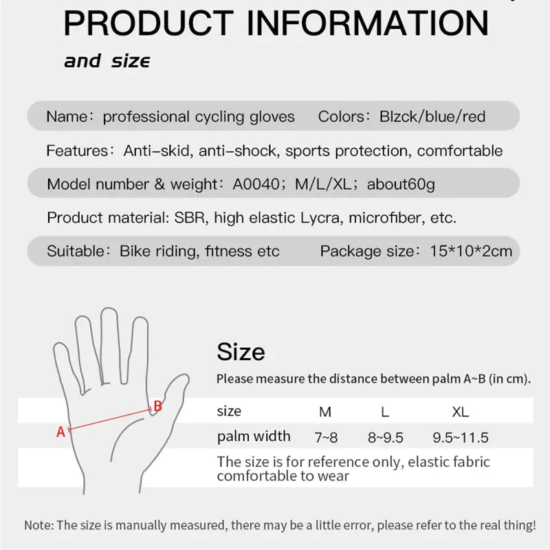 Cycling Gloves Men Women Half Finger Bicycle Gloves Breathable Anti Slip Shockproof Sports Glove Bike Motobicycle Gloves