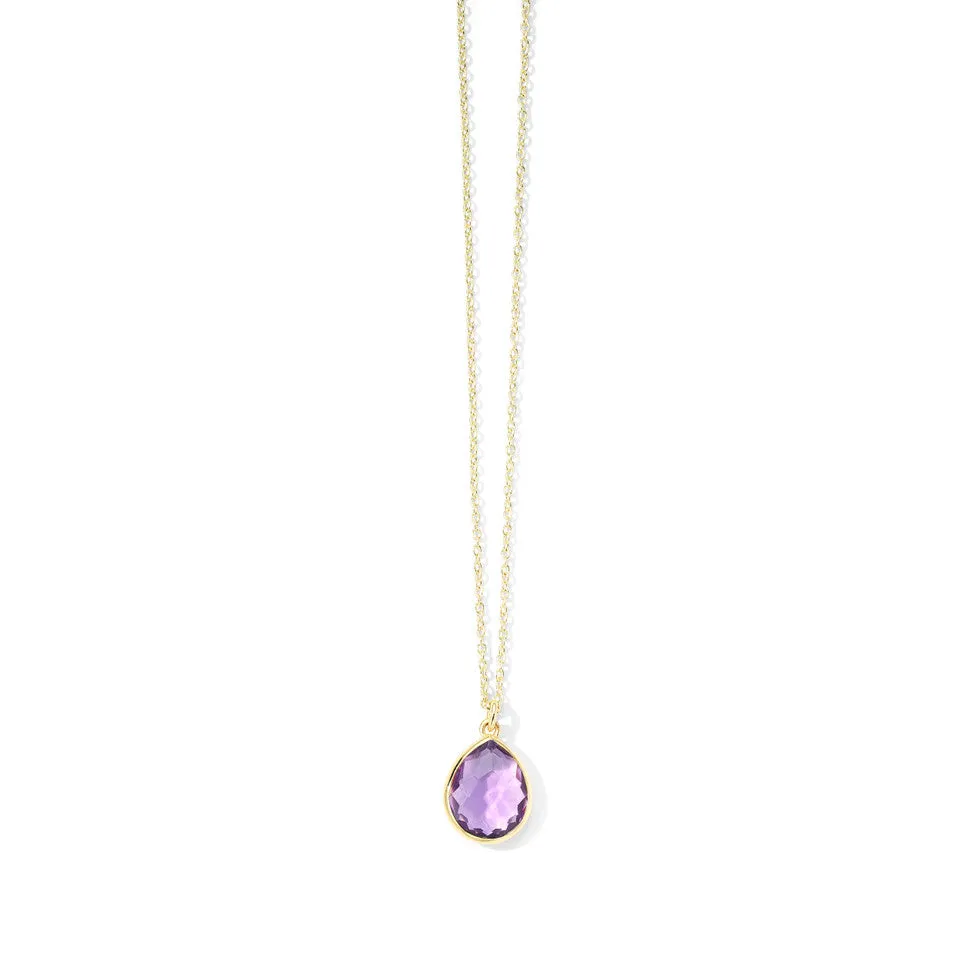 Dark Amethyst Mini Rock Candy Teardrop Pendant