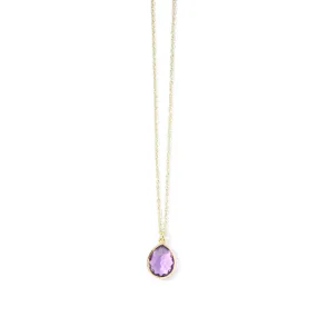 Dark Amethyst Mini Rock Candy Teardrop Pendant