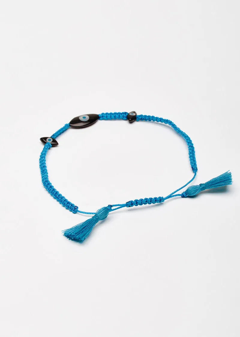 Dark Sky Blue Eye Cord Bracelet