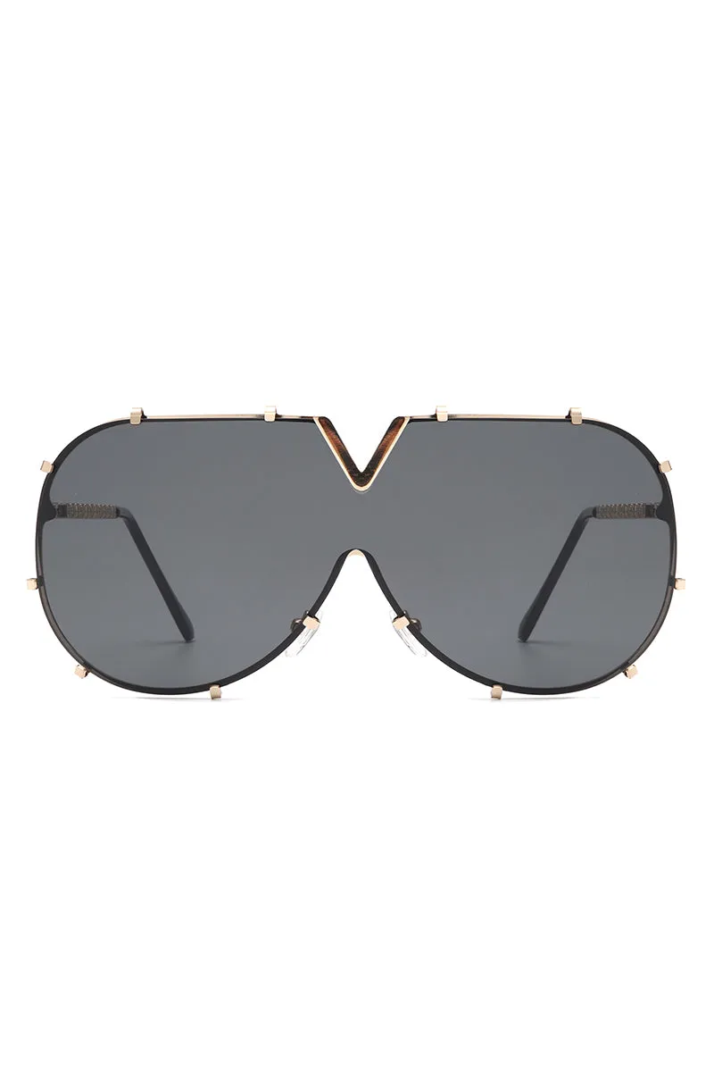 Dazzle - Oversized Luxury Aviator Sunglasses