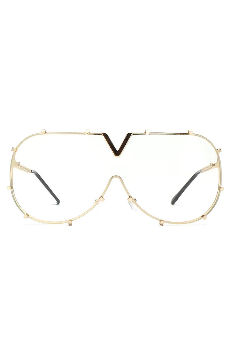 Dazzle - Oversized Luxury Aviator Sunglasses