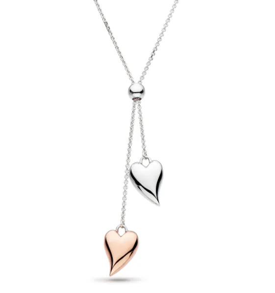 Desire Lust Blush Lariat Heart Necklace