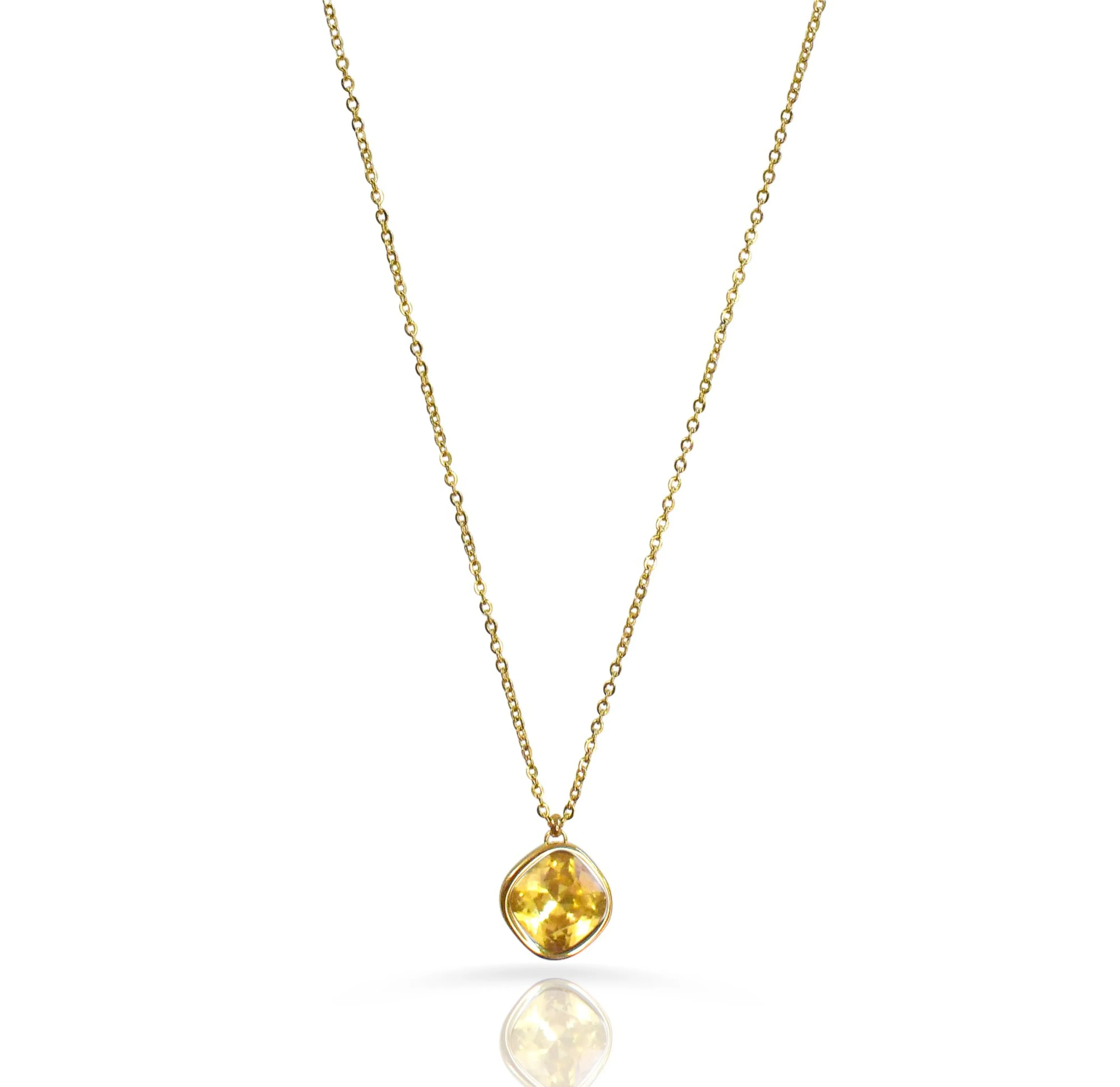 DESIREE CITRINE BIRTHSTONE PENDANT - NOVEMBER