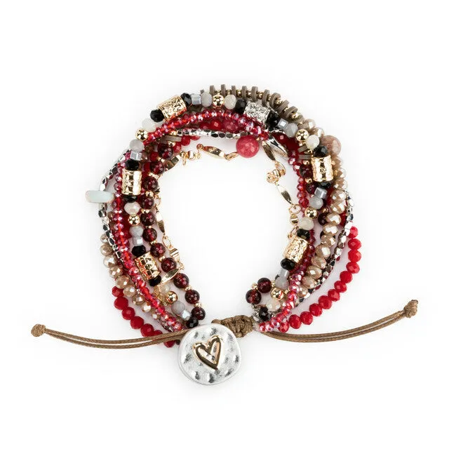 DISC-Your Journey Love Bracelet - Garnet