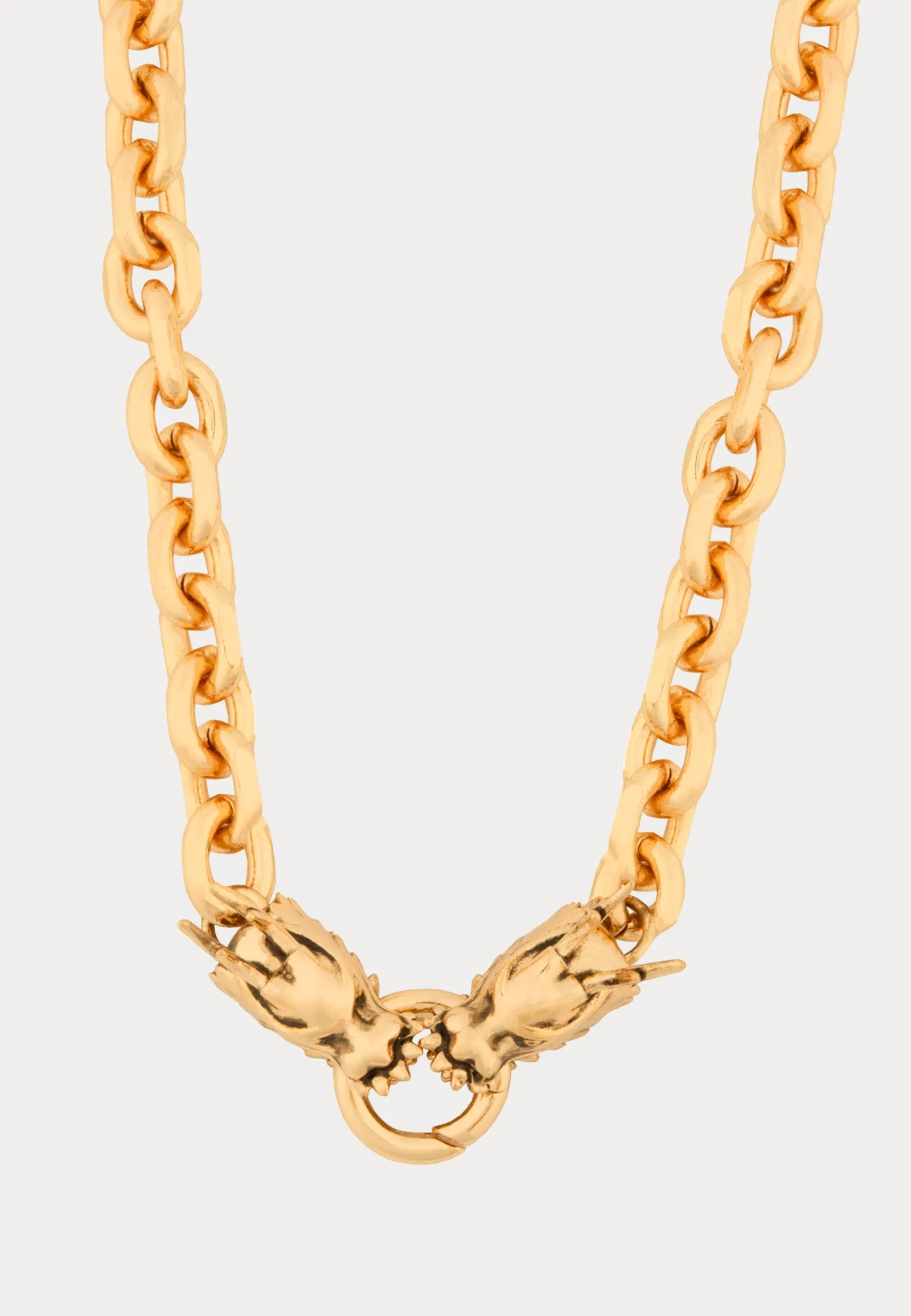 Dragon Choker Chain Necklace - Gold