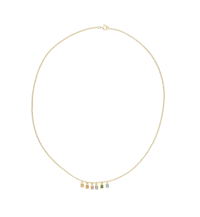 Drooping Rainbow Necklace 14K