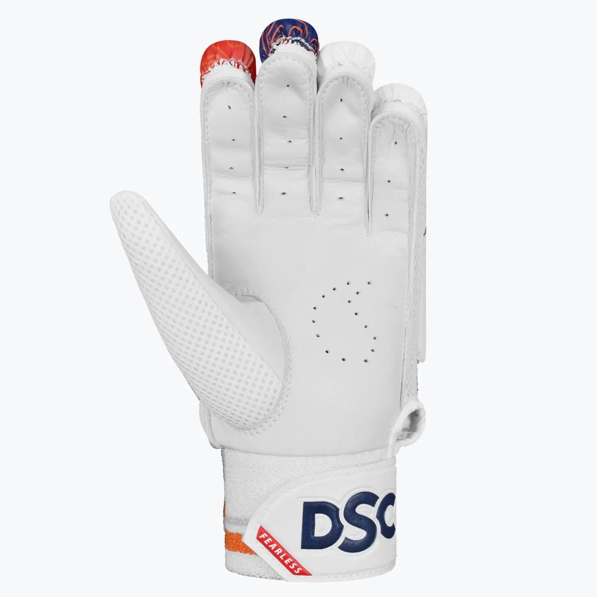 DSC Attitude Right-Hand Men’s Batting Gloves, Red/Blue/White – Premium Comfort, Protection & Superior Grip