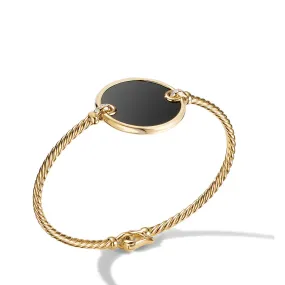 DY Elements Bracelet in 18K Yellow Gold with Black Onyx and Pave Diamonds