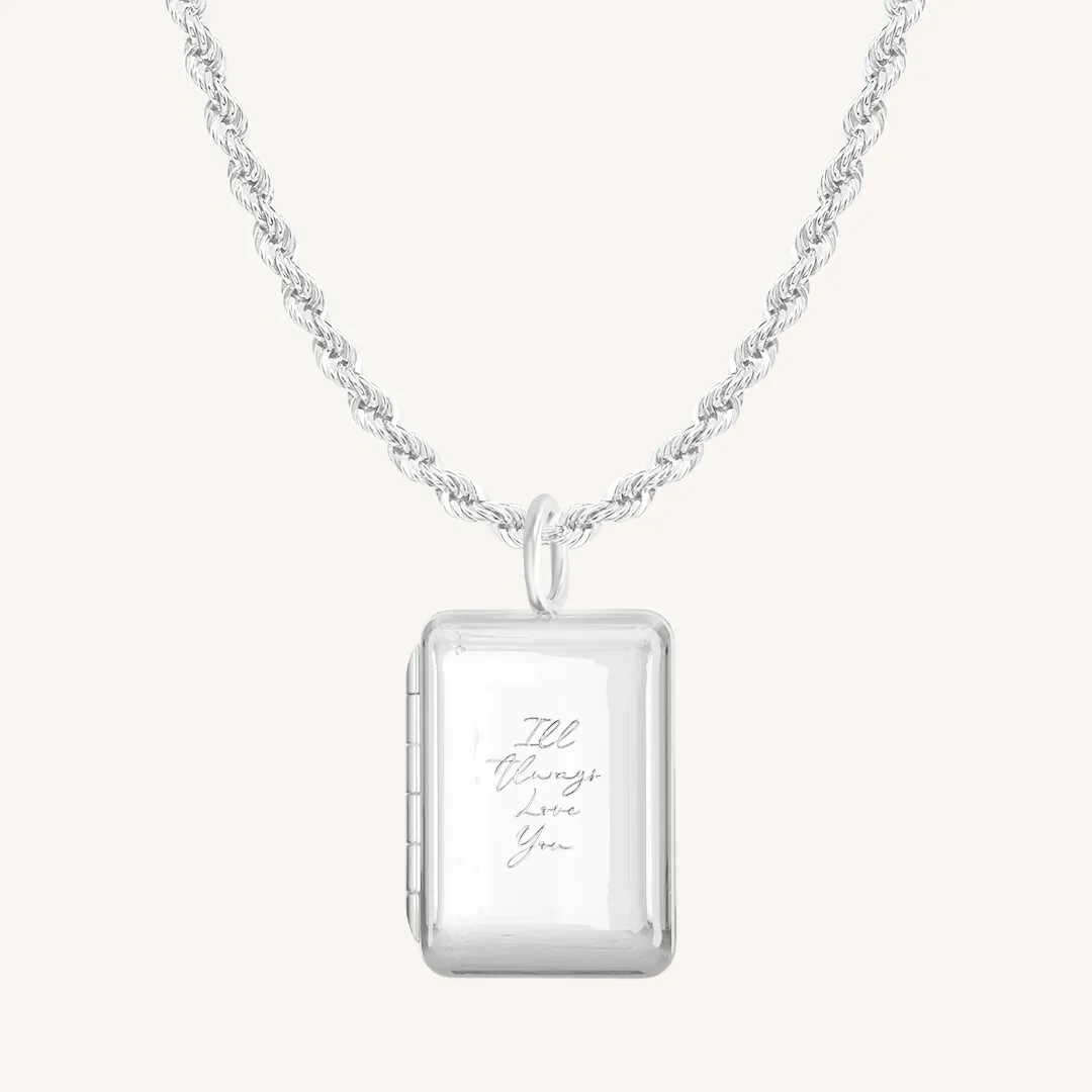 Etch Story Photo Locket Necklace