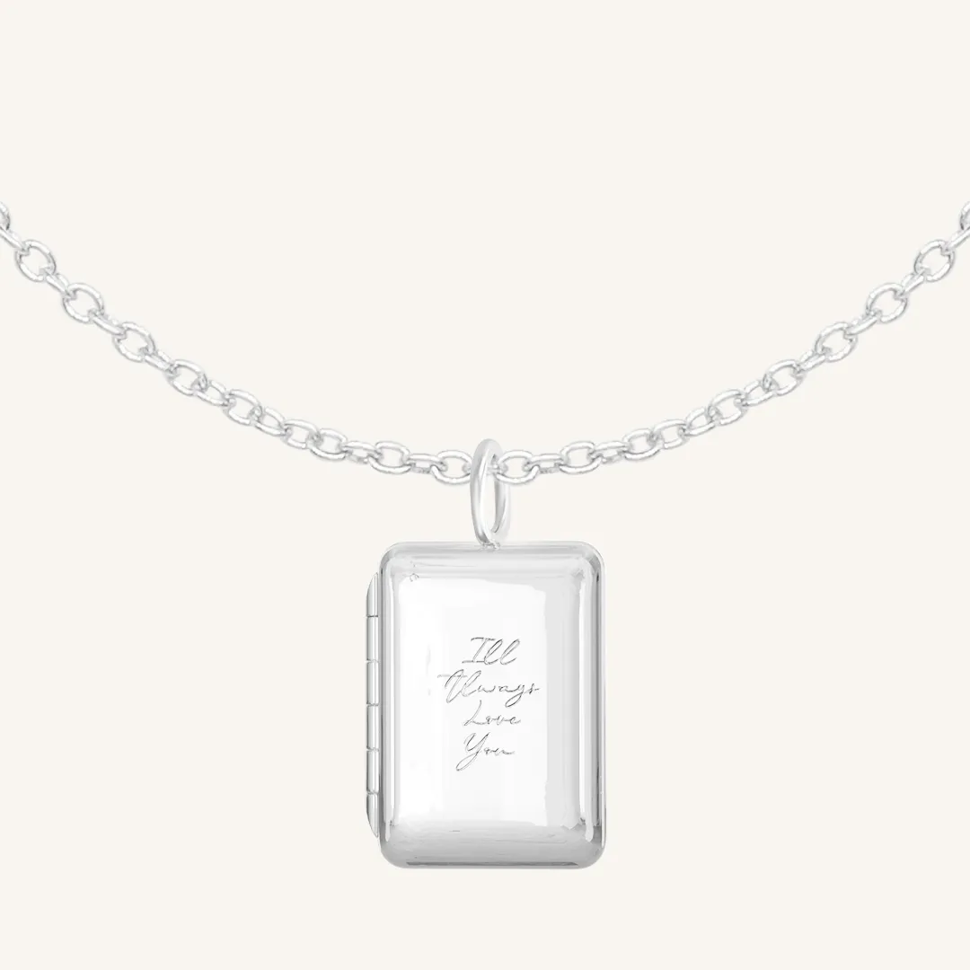 Etch Story Photo Locket Necklace