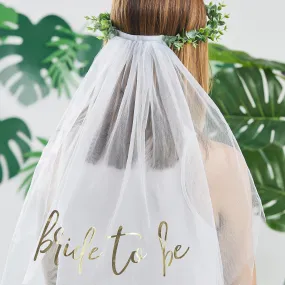 Eucalyptus Bride To Be Hen Party Veil