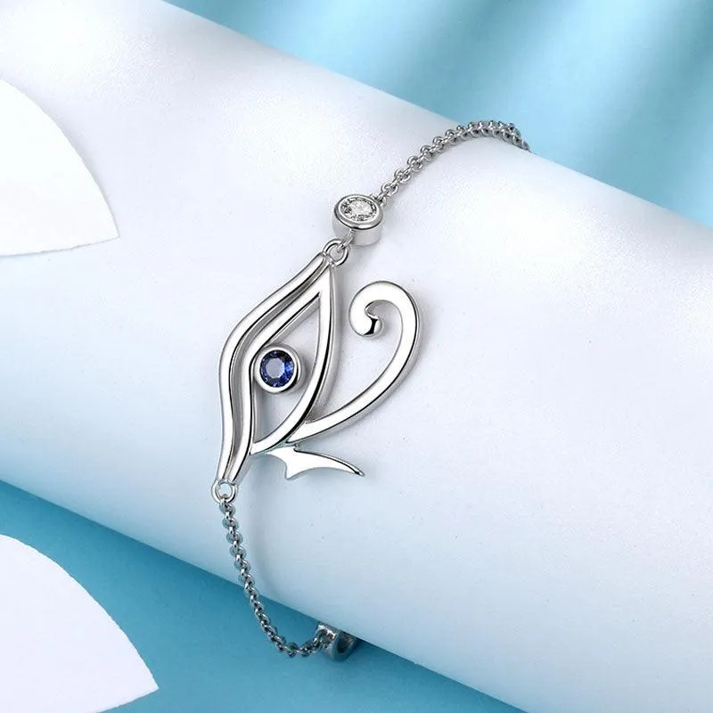 Eye of Horus Bracelet Mens Women Jewelry 925 Sterling Silver