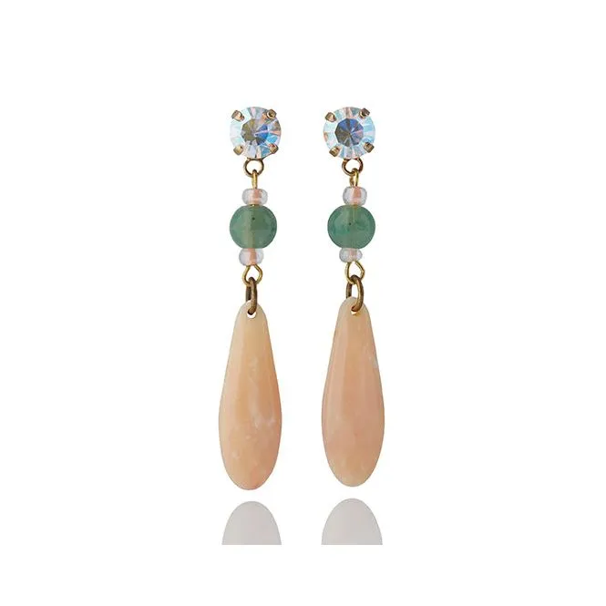 Firucci - Athena Peony & Jade Bead Earring