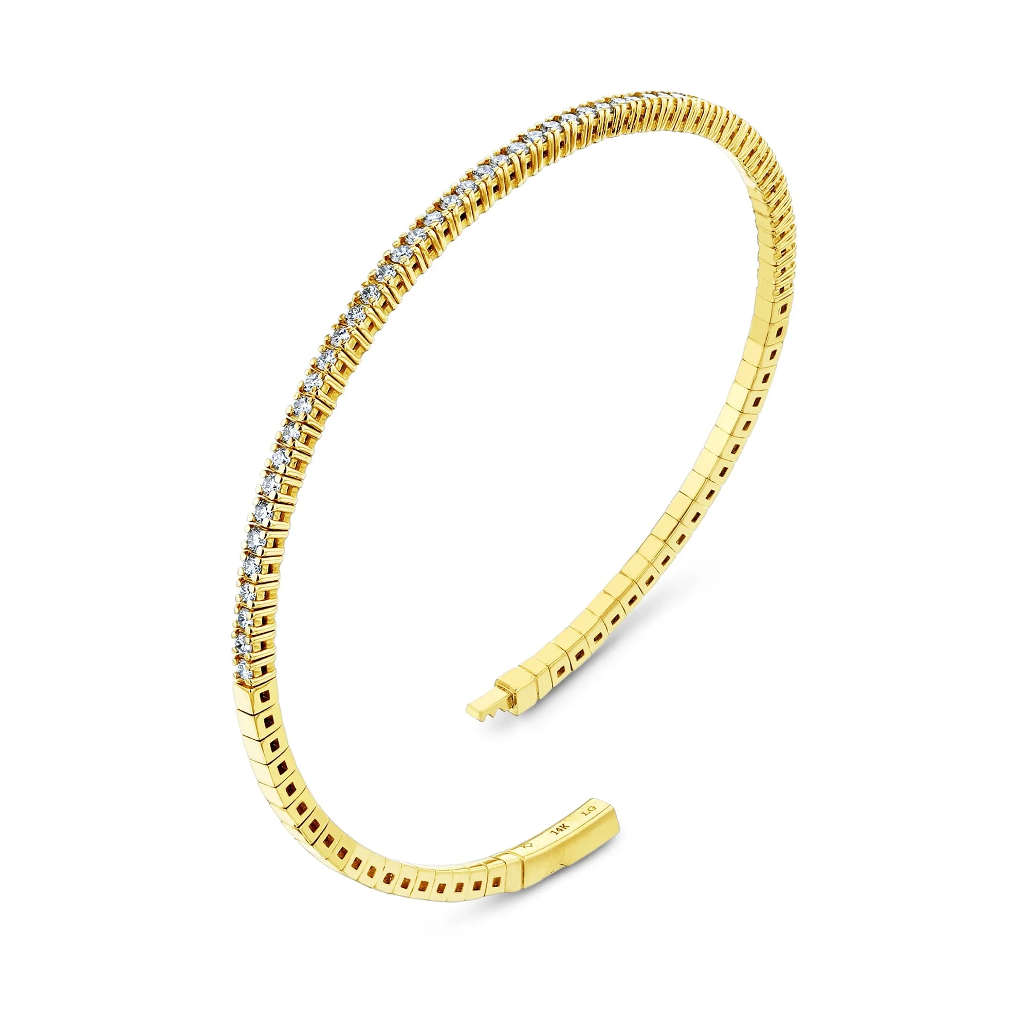 Flexible Diamond Half-Eternity Bangle