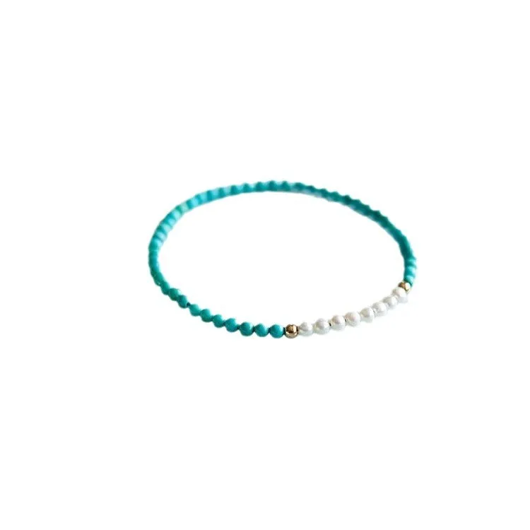 Fortune's Favor Turquoise and Pearl Women's Bracelet