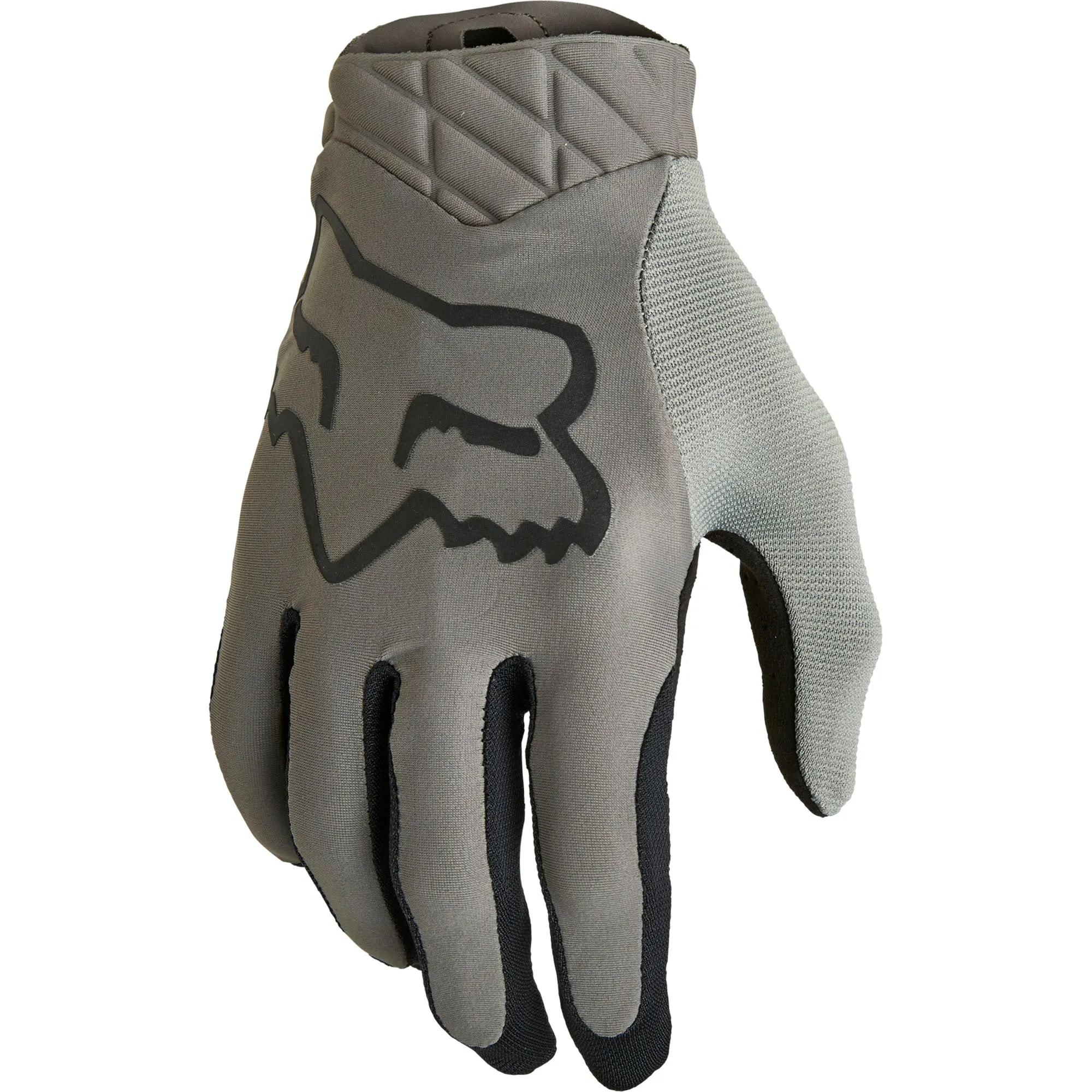 Fox Racing  Mens Airline Gloves Secure Fit Slip-On Off-Road Lever Grip Grey Black