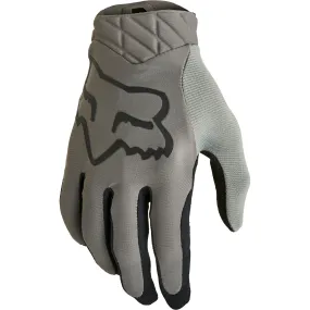 Fox Racing  Mens Airline Gloves Secure Fit Slip-On Off-Road Lever Grip Grey Black