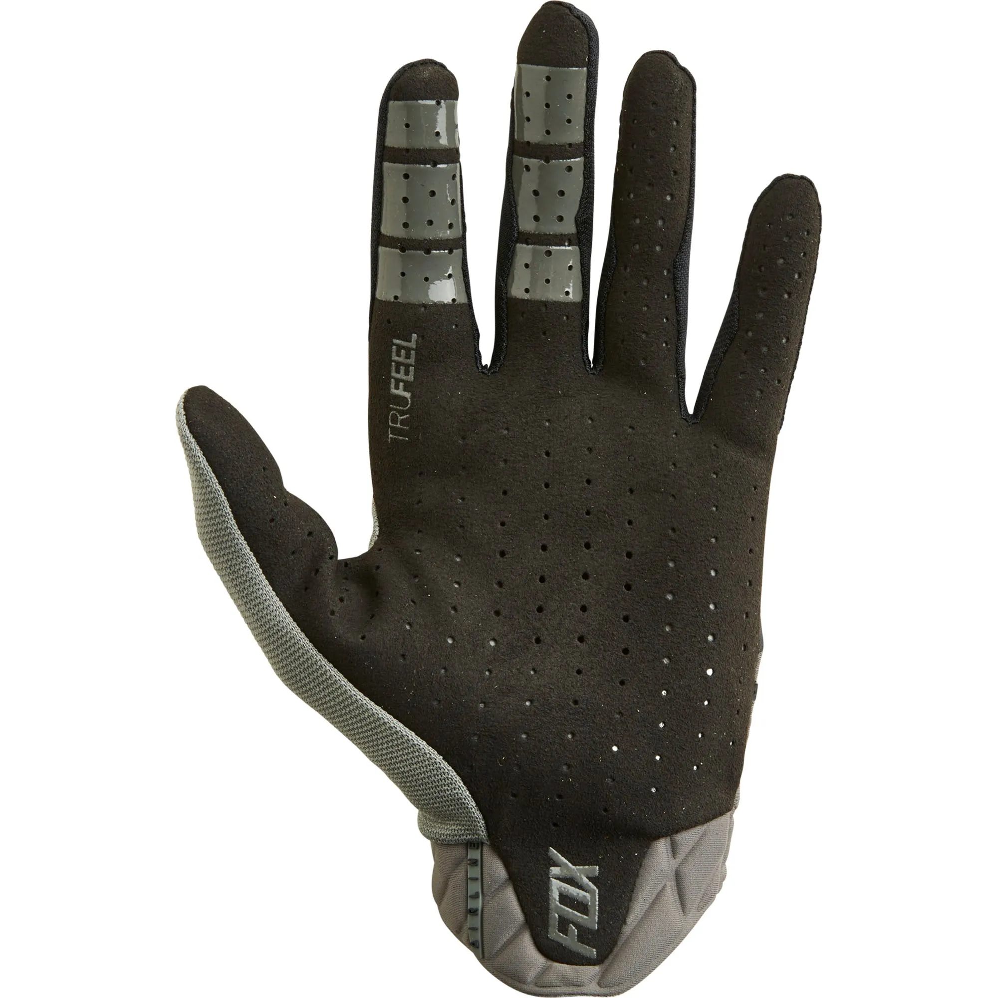 Fox Racing  Mens Airline Gloves Secure Fit Slip-On Off-Road Lever Grip Grey Black