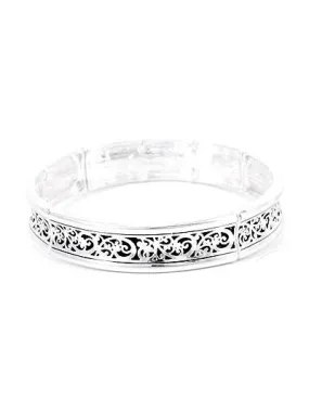 FR3600 Filigree Metal Stretch Bracelet