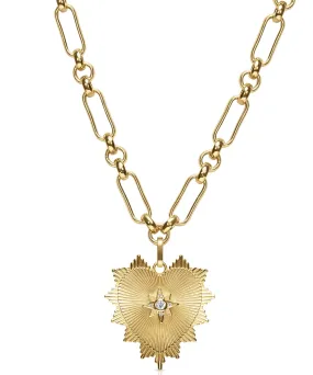 Full of Love: Golden Heart Chain Necklace