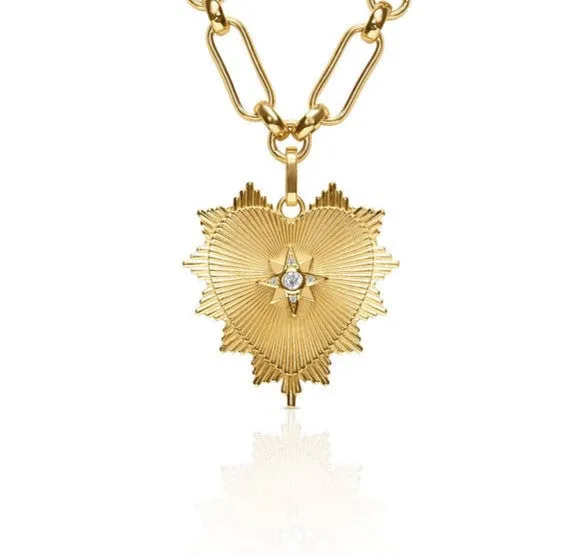 Full of Love: Golden Heart Chain Necklace